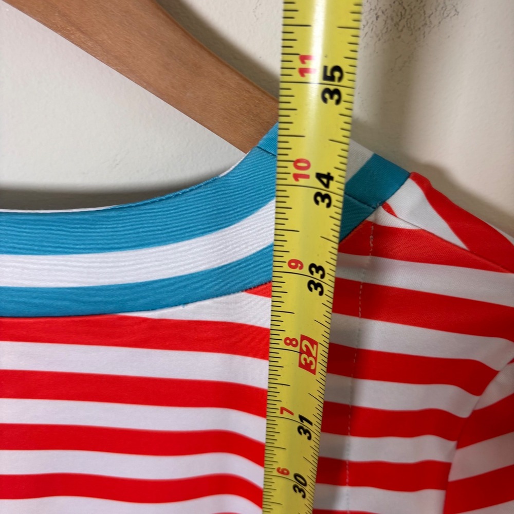 Gretchen Scott Womens Dress Sz XS Orange Blue Stripes - Picture 9 of 9